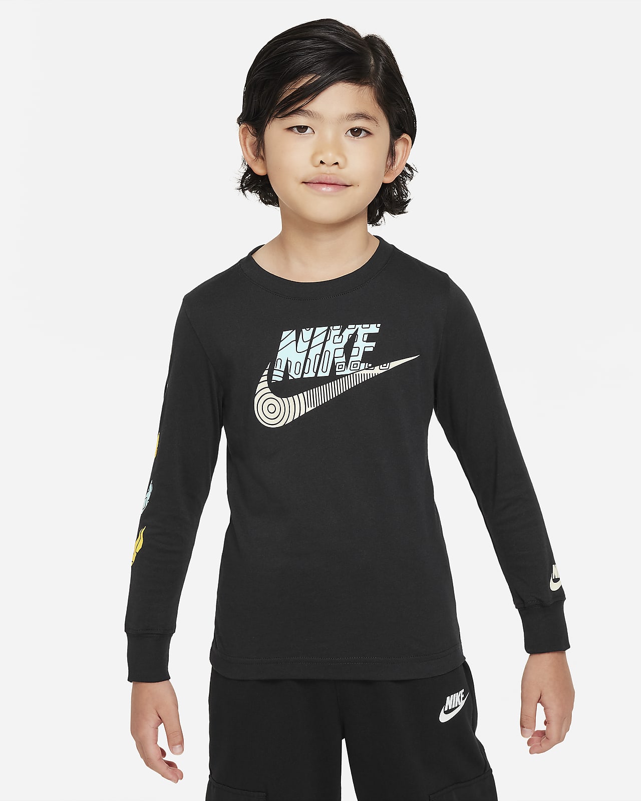 Nike Futura Hazard Tread Long Sleeve Tee Little Kids T-Shirt