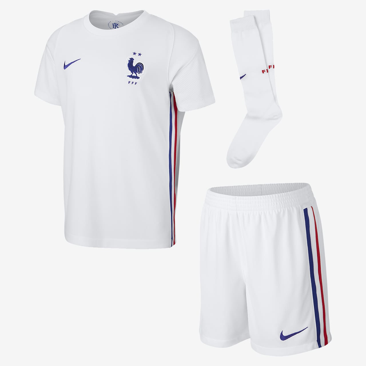 Εμφάνιση ποδοσφαίρου Γαλλική Ομοσπονδία Ποδοσφαίρου 2020 Away για μικρά παιδιά