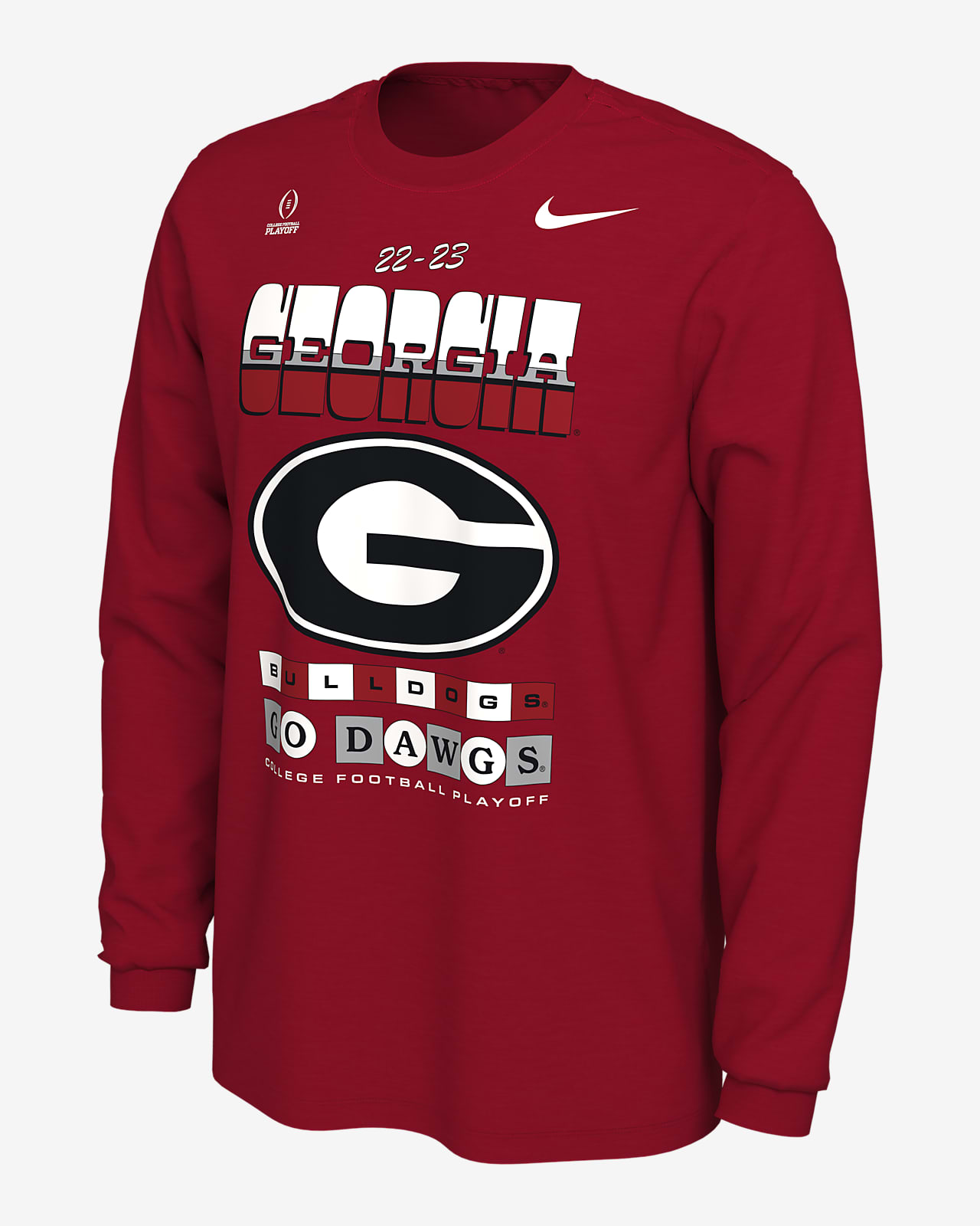 Georgia Bowl Bound Playoff Men's Nike College Football Long-Sleeve T-Shirt