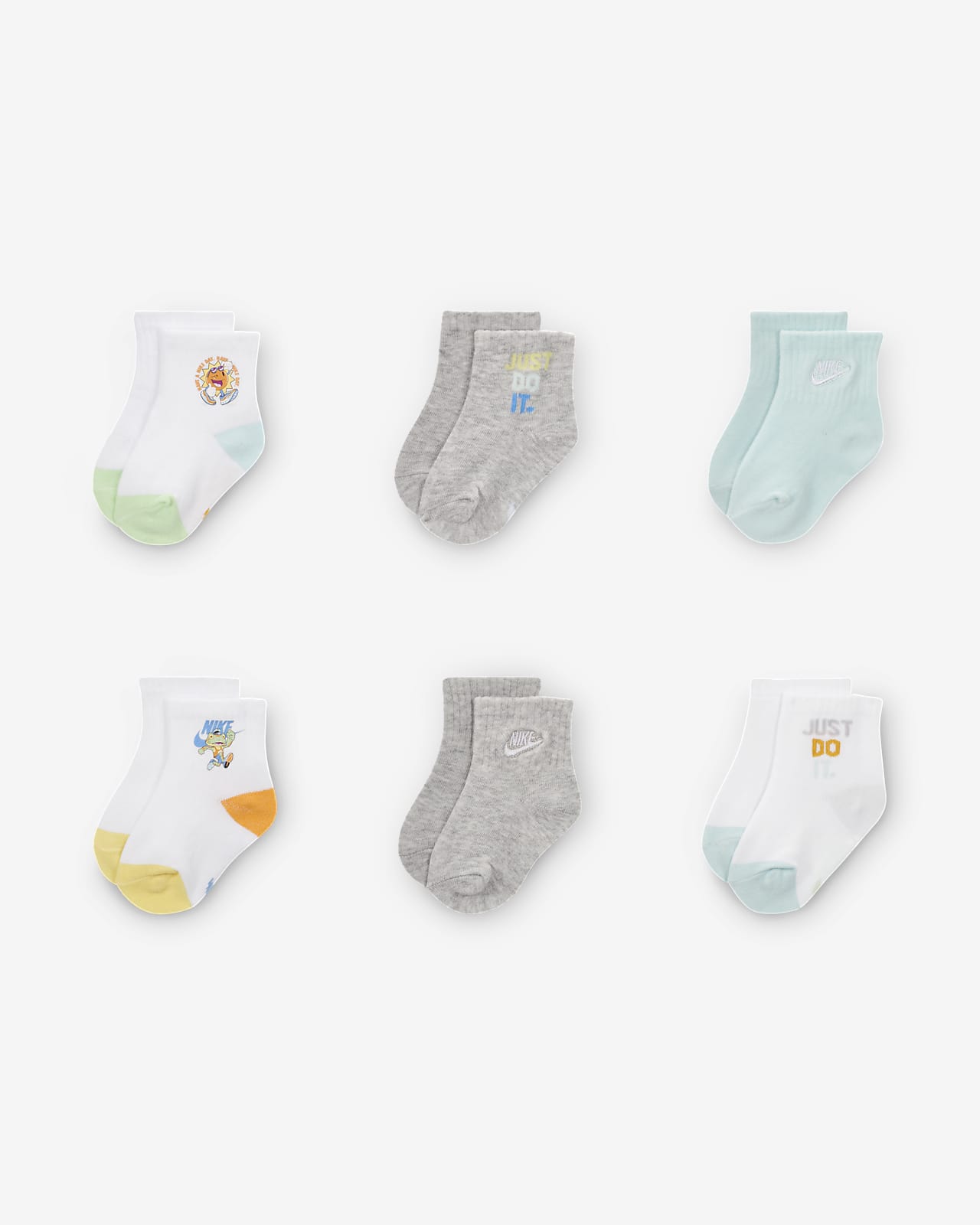 Calcetines de 1/4 de largo (6 pares) para bebé (12-24 meses) Nike Summer of Swoosh