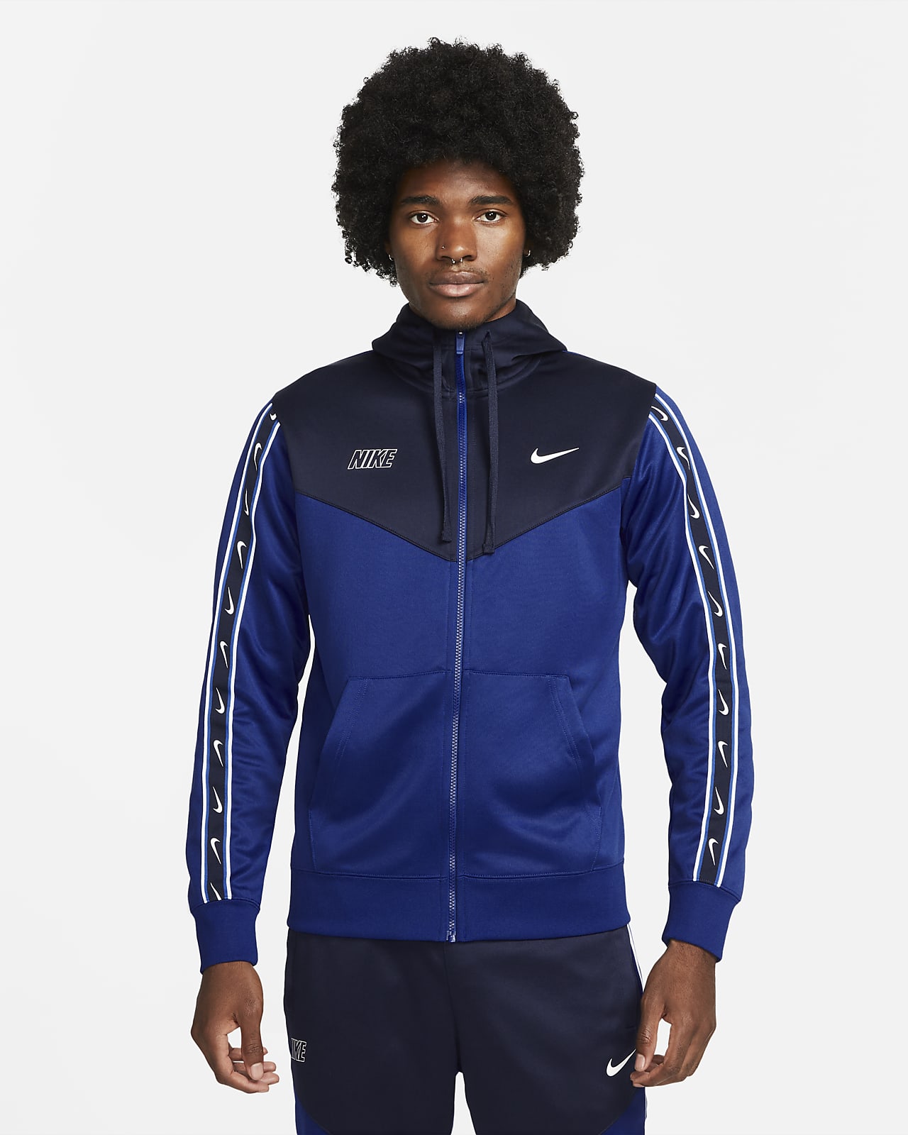 Nike Sportswear Repeat Tam Boy Fermuarlı Erkek Kapüşonlu Üstü