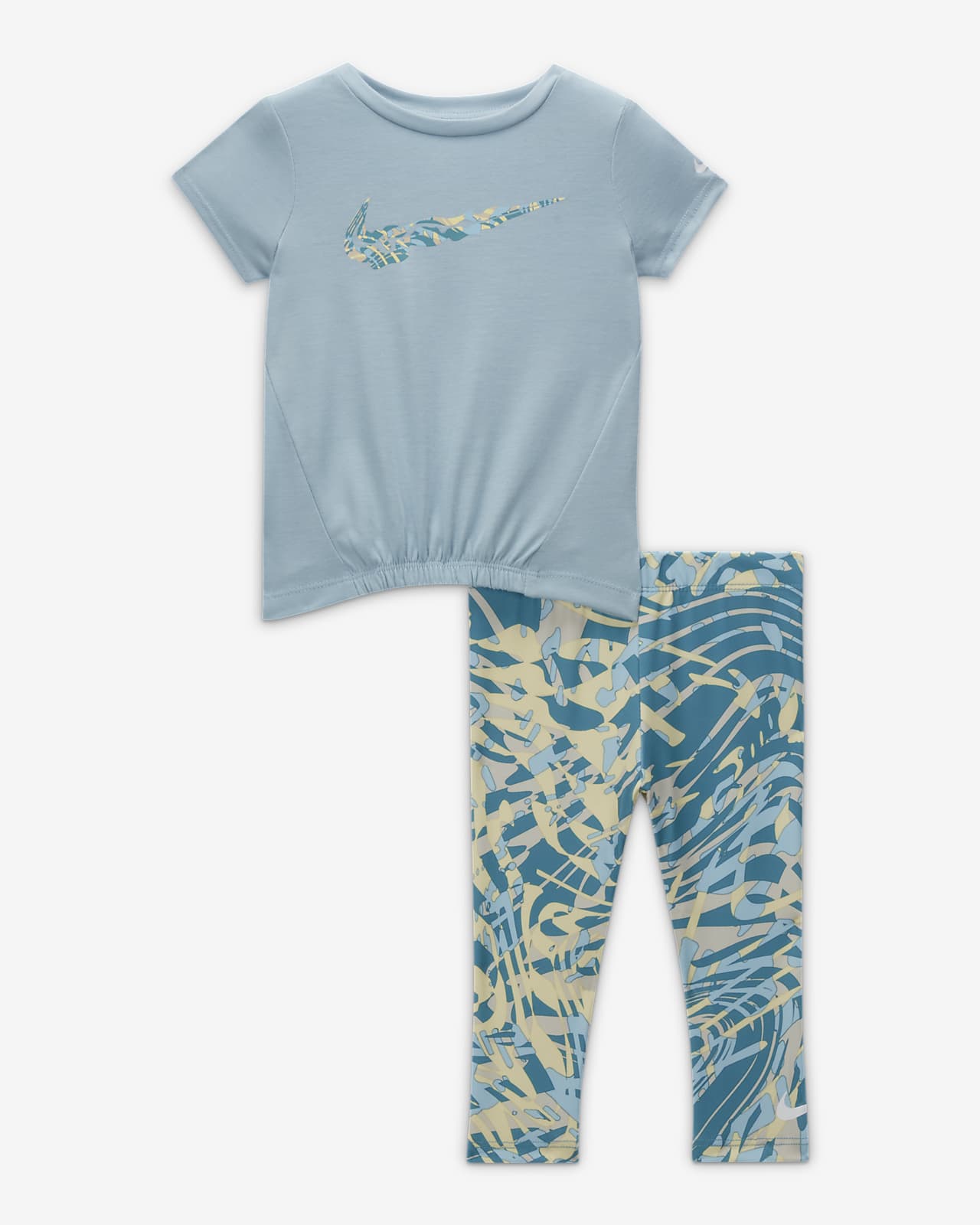 Set Nike Dri-FIT med leggings med tryck för baby (12-24 mån)