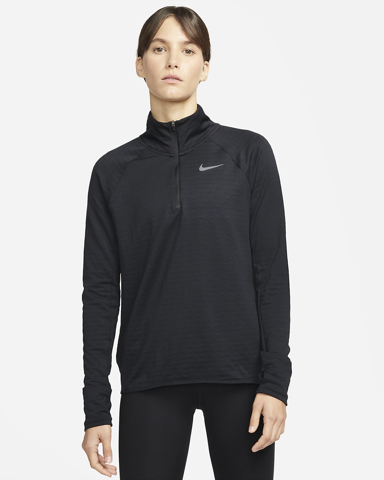 Maglia da running con zip a metà lunghezza Nike Therma-FIT - Donna