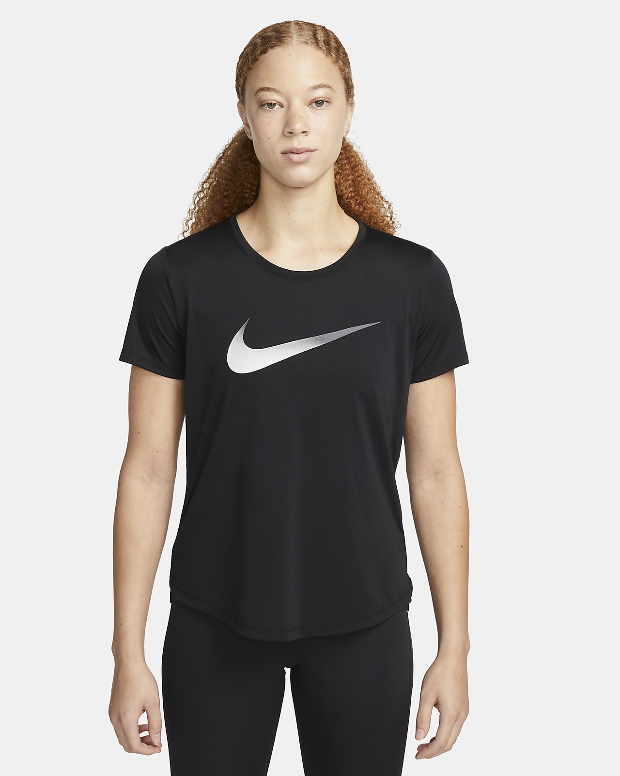 Kortærmet Nike Dri-FIT One-løbeoverdel til kvinder