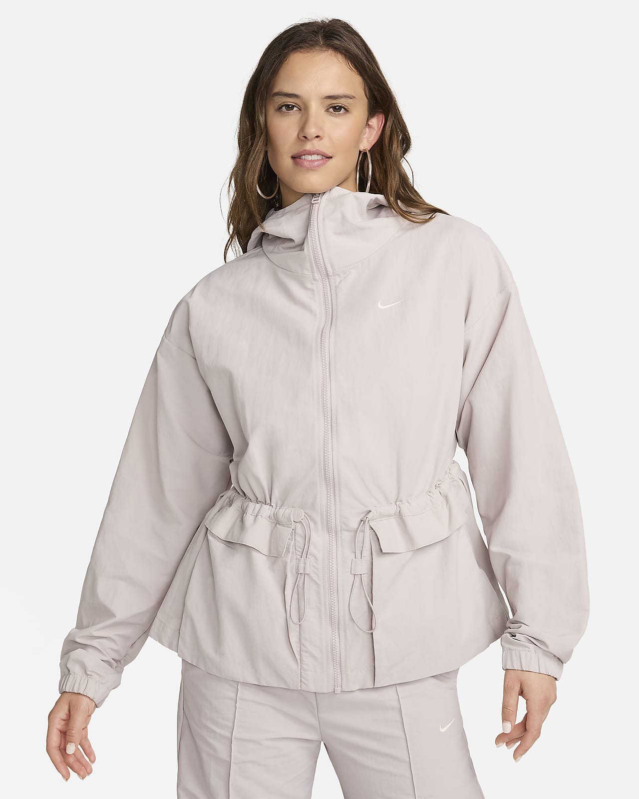 Nike Sportswear Everything Wovens Extragroße Jacke mit Kapuze für Damen