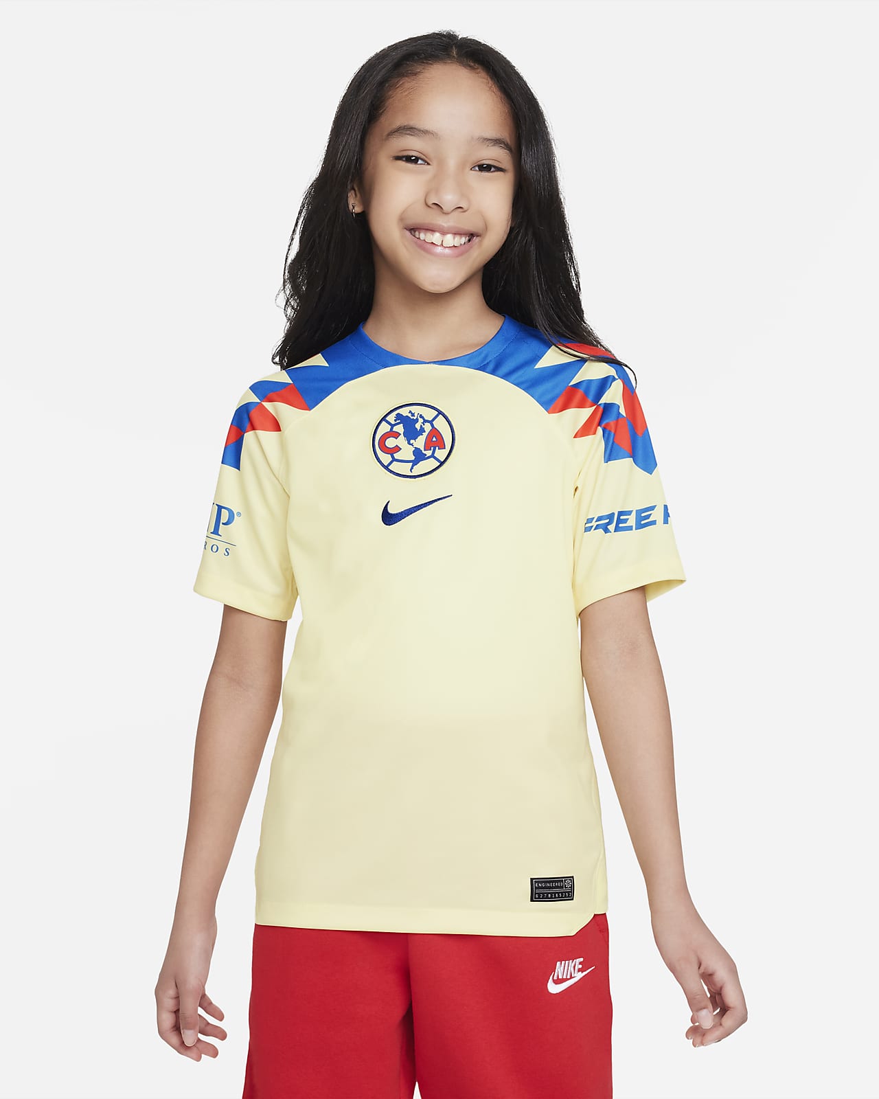 Jersey de fútbol Nike Dri-FIT del Club América local 2023/24 Stadium para niños talla grande