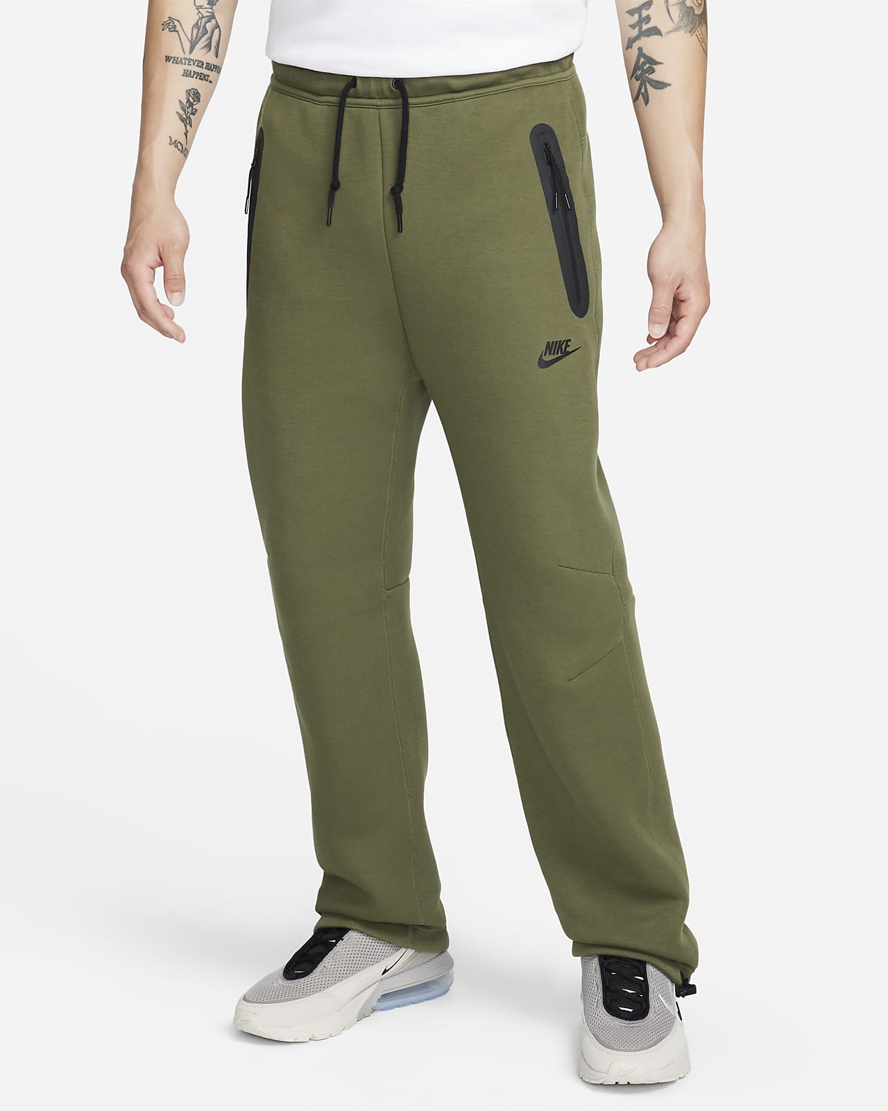Pants de entrenamiento con dobladillo abierto para hombre Nike Sportswear Tech Fleece