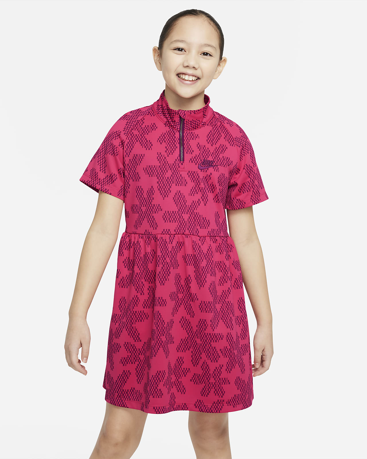 Nike Sportswear Kurzarmkleid mit Print für ältere Kinder (Mädchen)