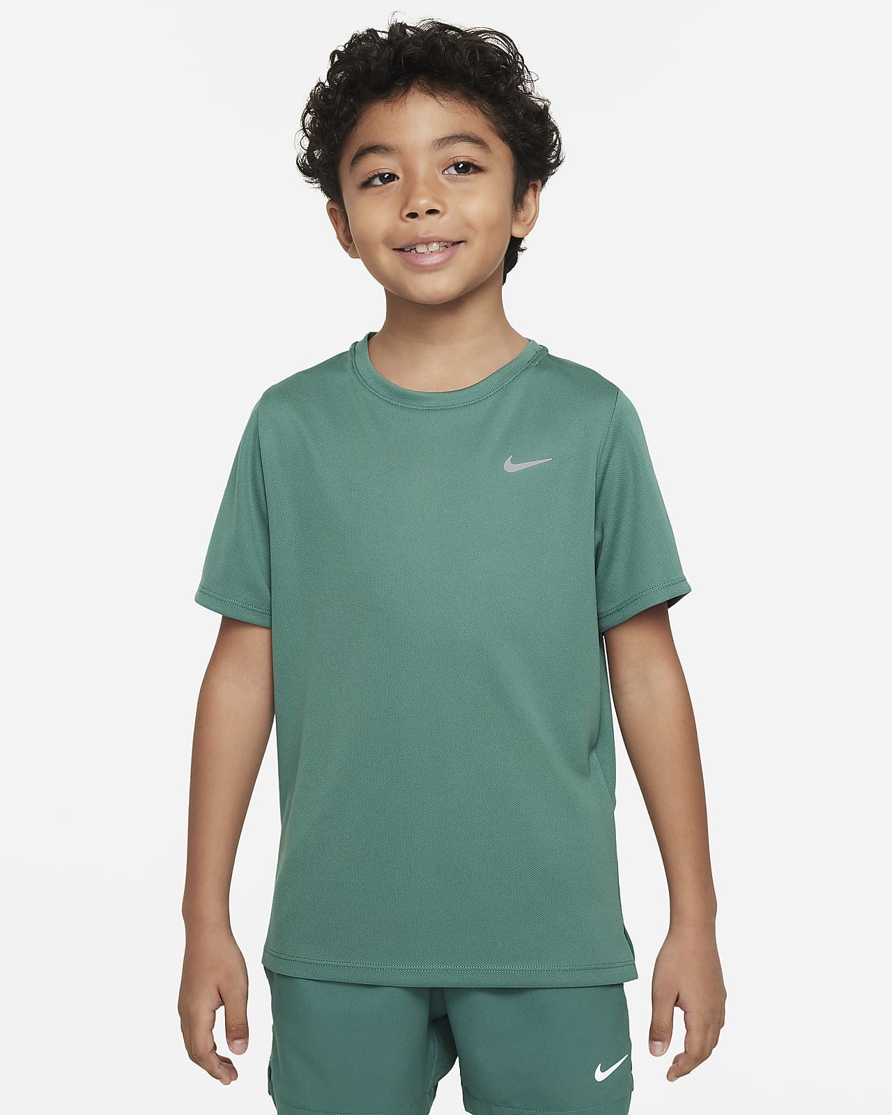 Koszulka treningowa z krótkim rękawem dla dużych dzieci (chłopców) Nike Dri-FIT Miler