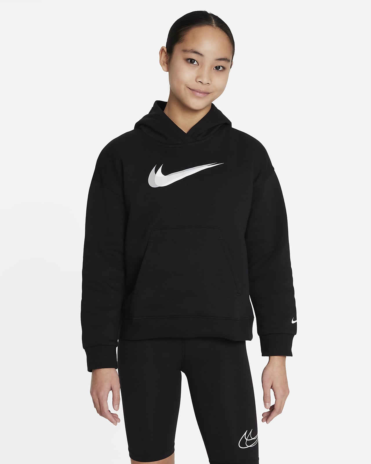 Taneční mikina Nike Sportswear s kapucí pro větší děti (dívky)