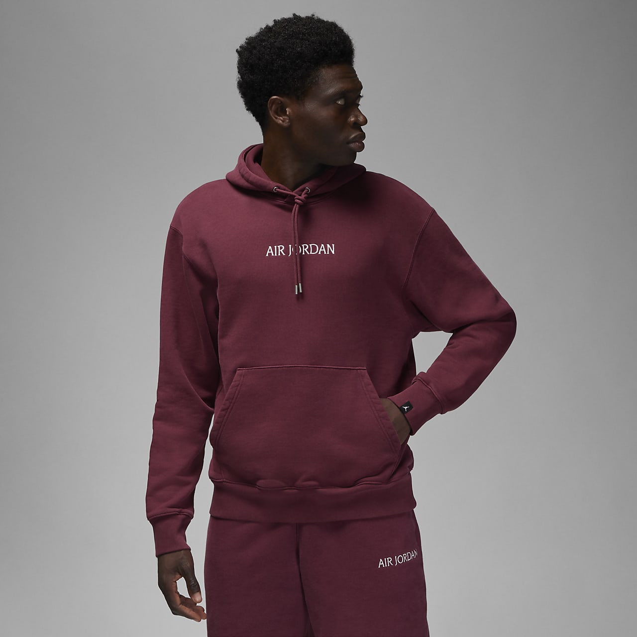 burgundy jordan hoodie