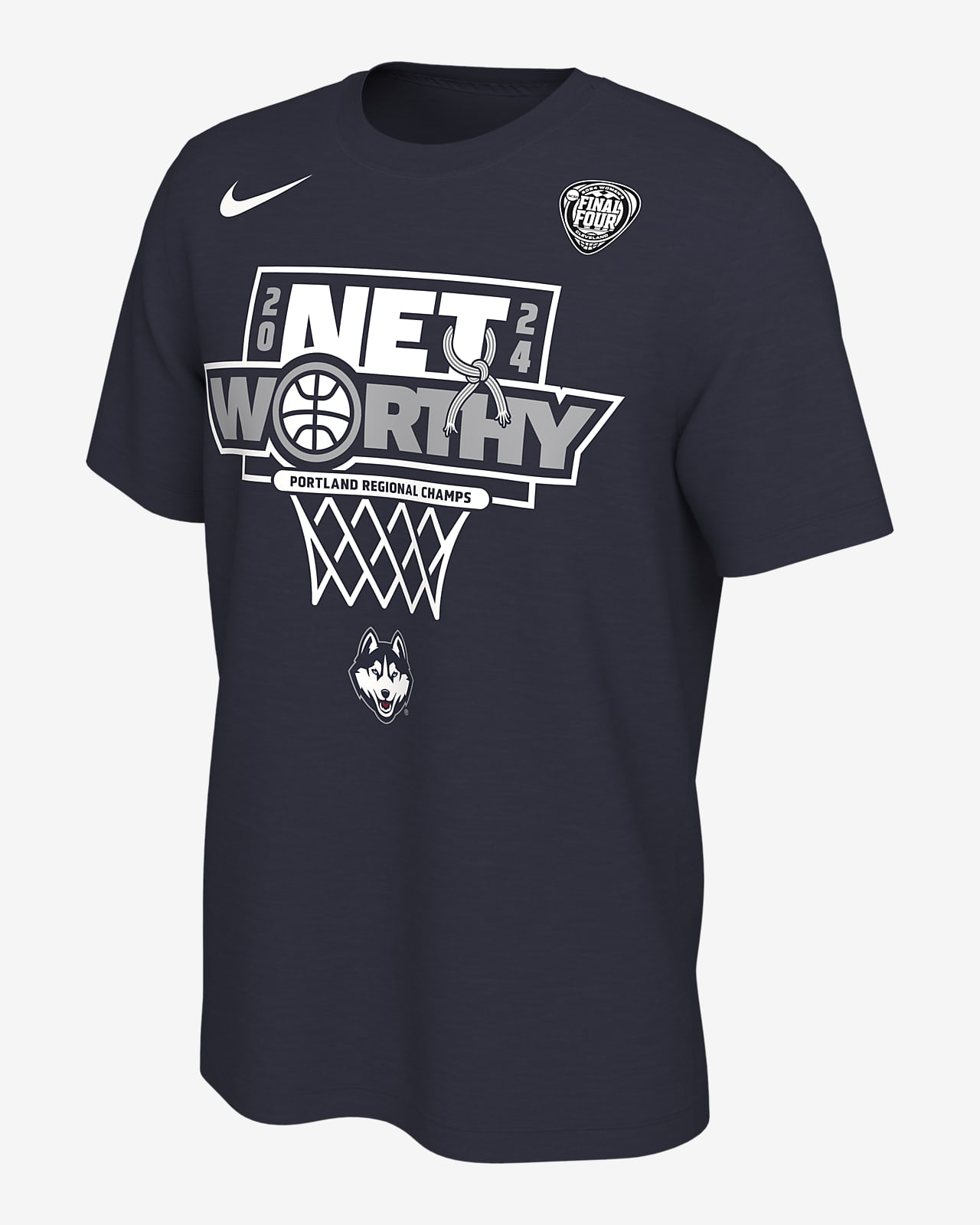 UConn 2024 Women's Regional Champ Men's Nike College Basketball T-Shirt