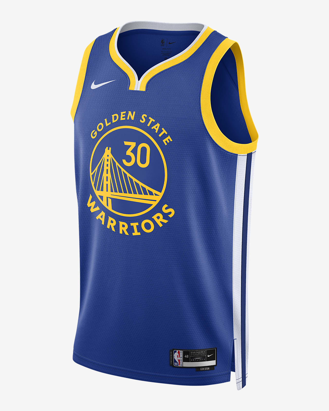 Golden State Warriors Icon Edition 2022/23 Nike Dri-FIT Swingman NBA-jersey voor heren