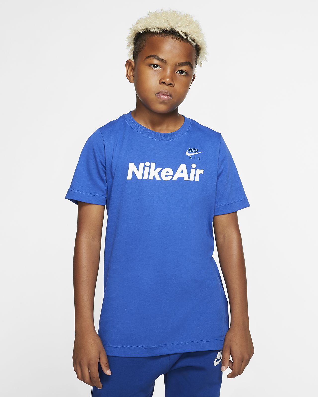 t shirt nike air col blanc