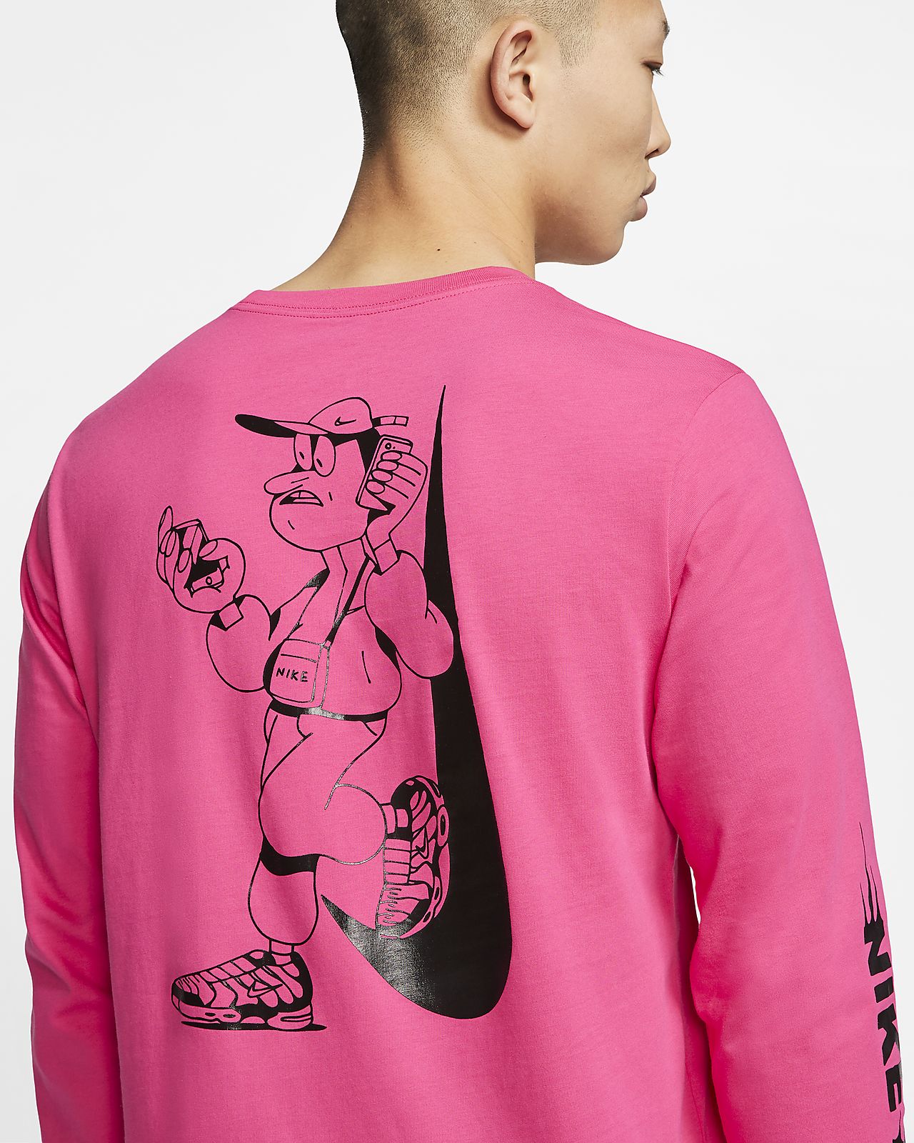 pink nike long sleeve shirt