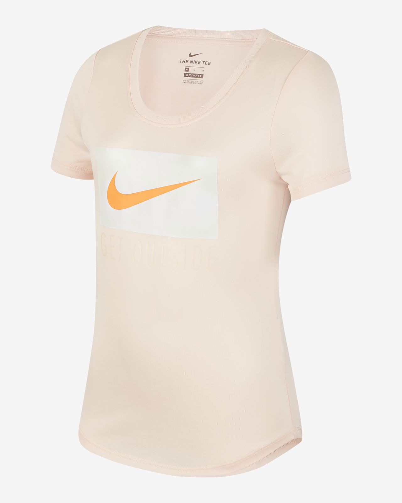 nike curved hem t shirt