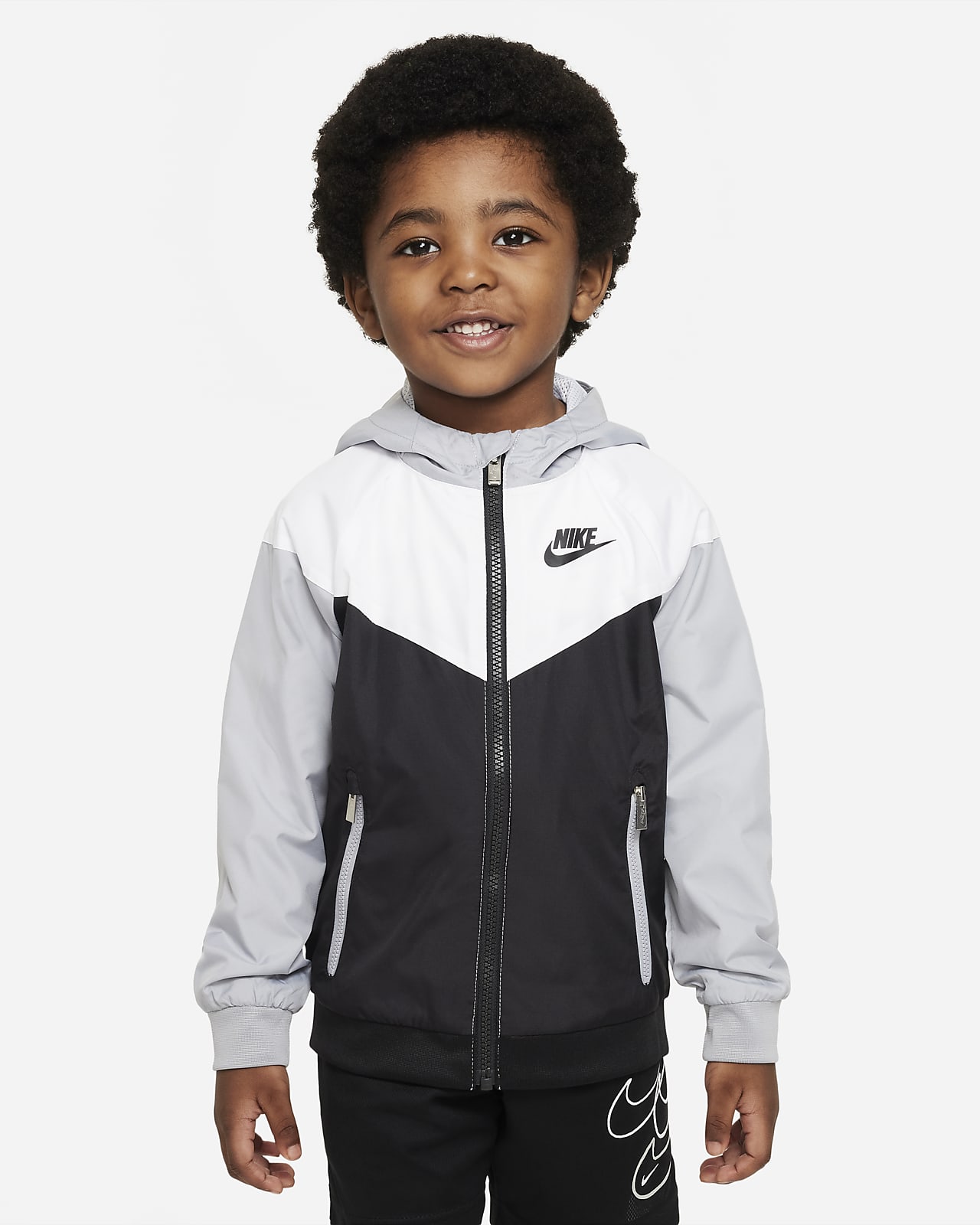 Nike Sportswear Windrunner Jacke mit durchgehendem Reißverschluss für Kleinkinder