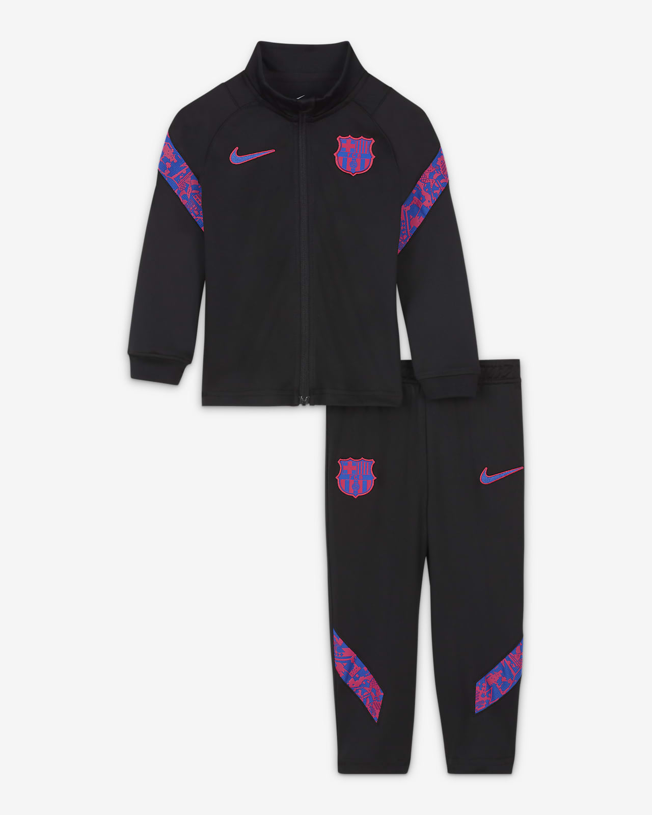 Πλεκτή ποδοσφαιρική φόρμα Nike Dri-FIT Μπαρτσελόνα Strike για βρέφη και νήπια