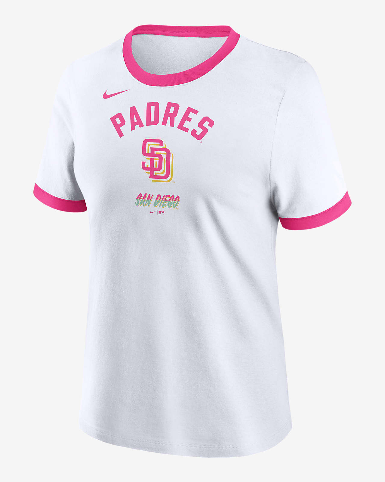 San Diego Padres City Connect Women's Nike MLB Ringer T-Shirt