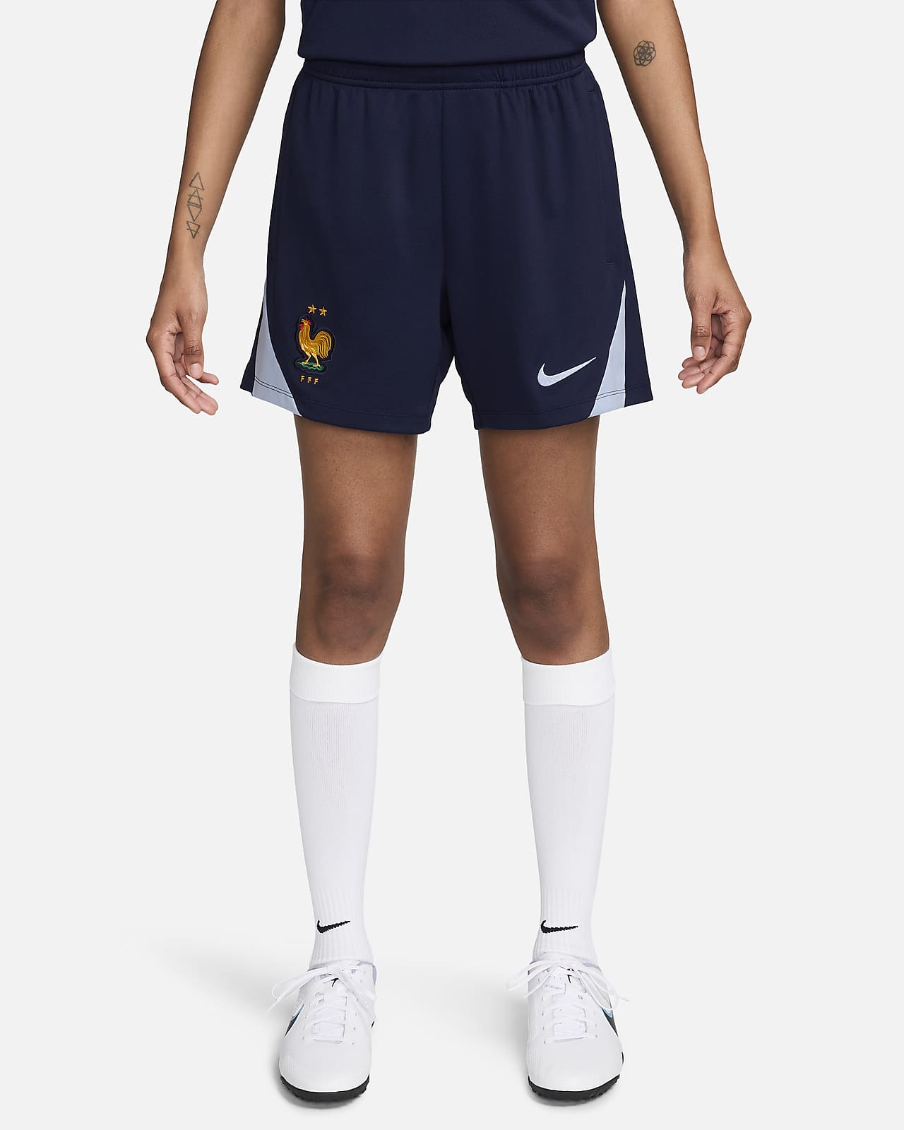 FFF Strike Pantalons curts de futbol de teixit Knit Nike Dri-FIT - Dona