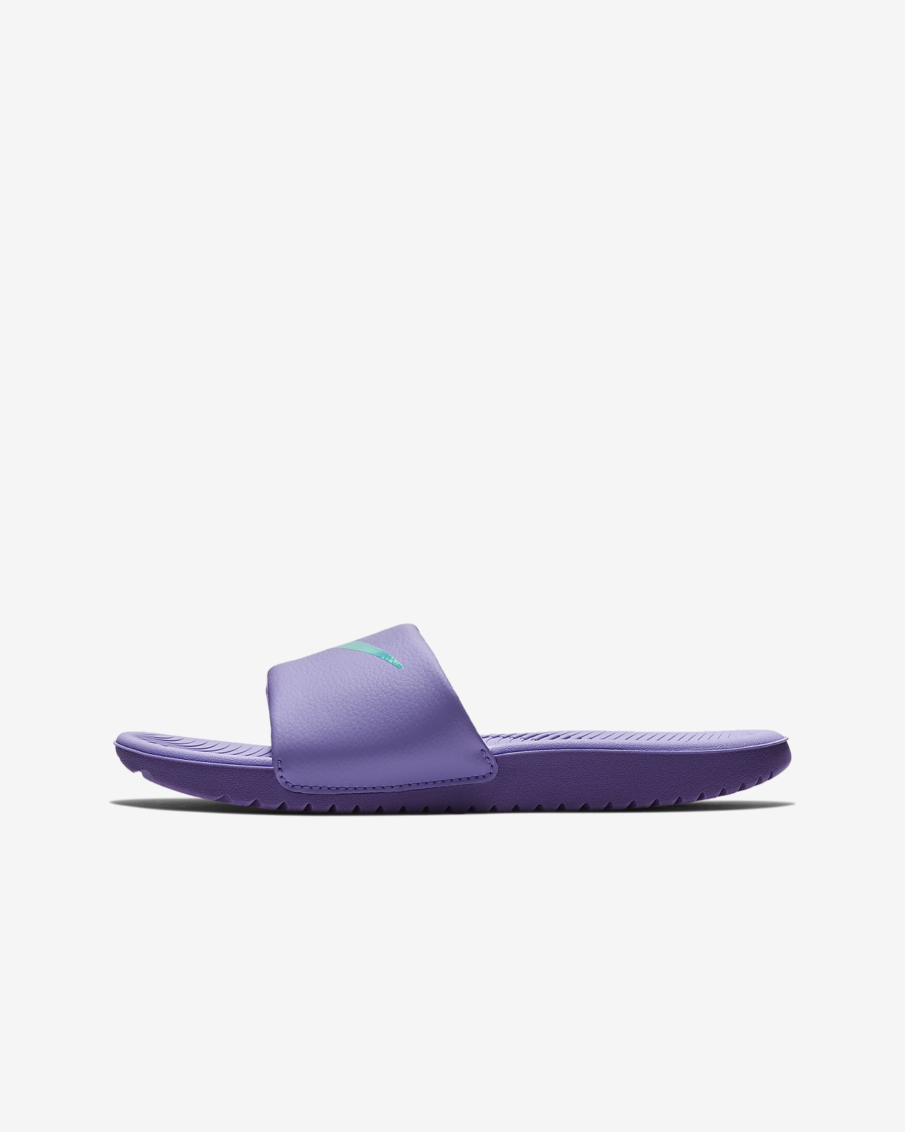 nike lilac sliders