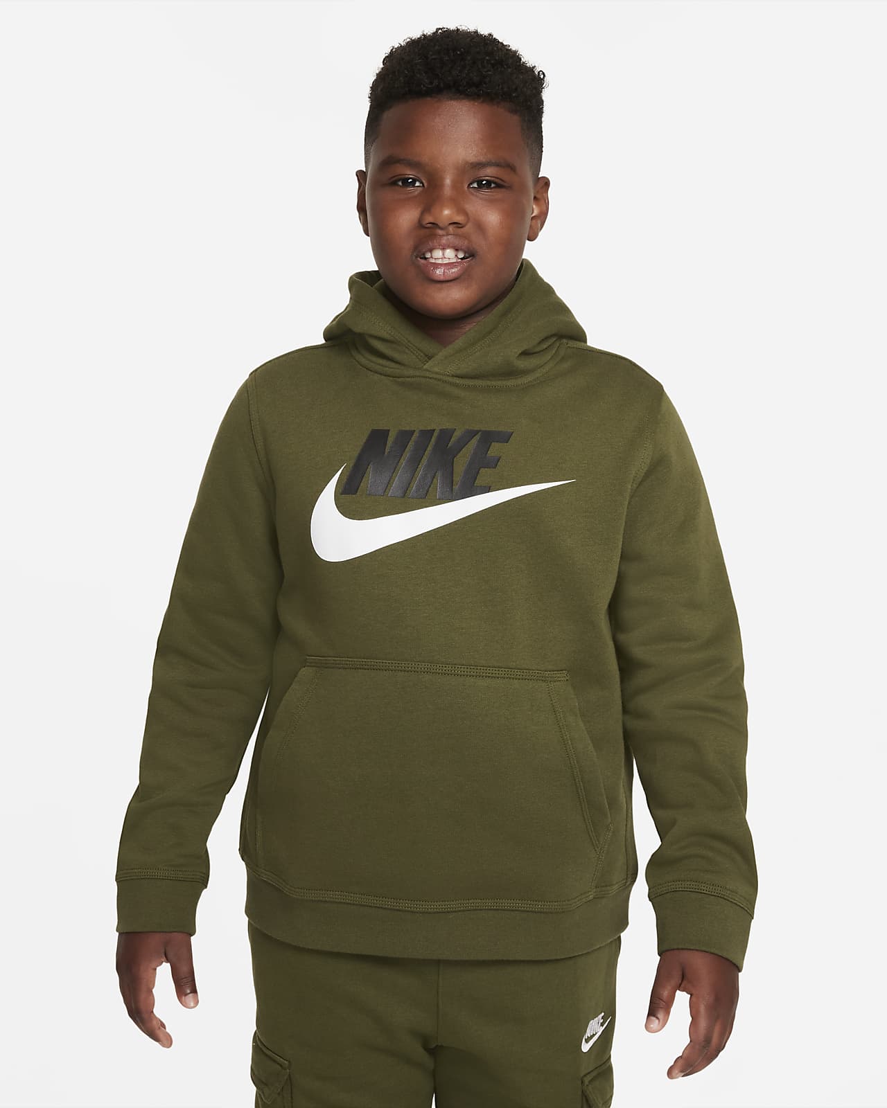 Nike Sportswear Club Fleece Older Kids' (Boys') Pullover Hoodie (Extended Size)