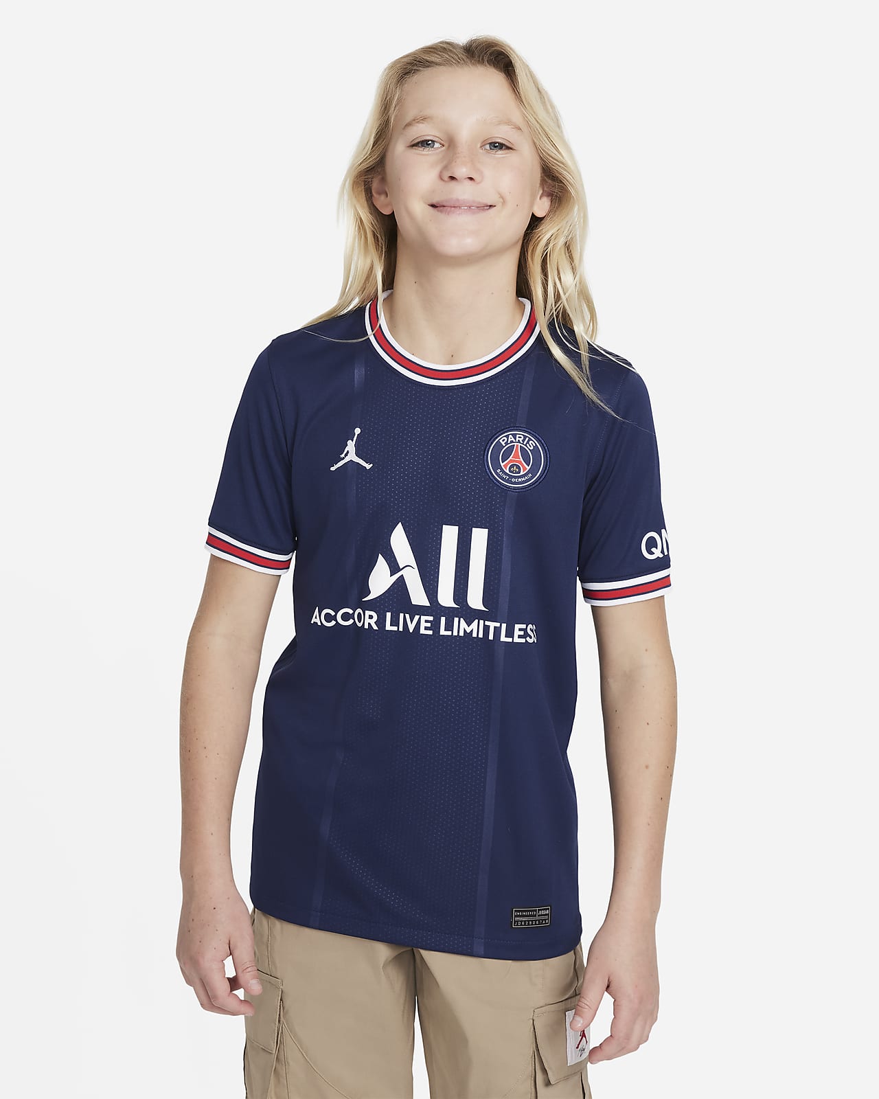 Paris Saint-Germain 2021/22 Stadium Home Older Kids' Football Shirt