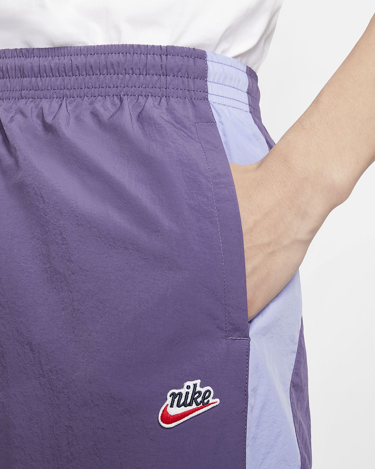 purple men nike shorts