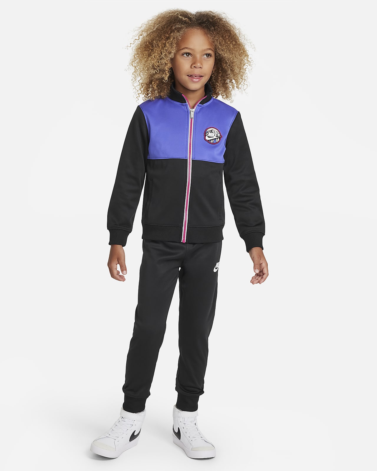 Conjunto de entrenamiento Dri-FIT para infantil Nike Sportswear Full-Zip Taping Set