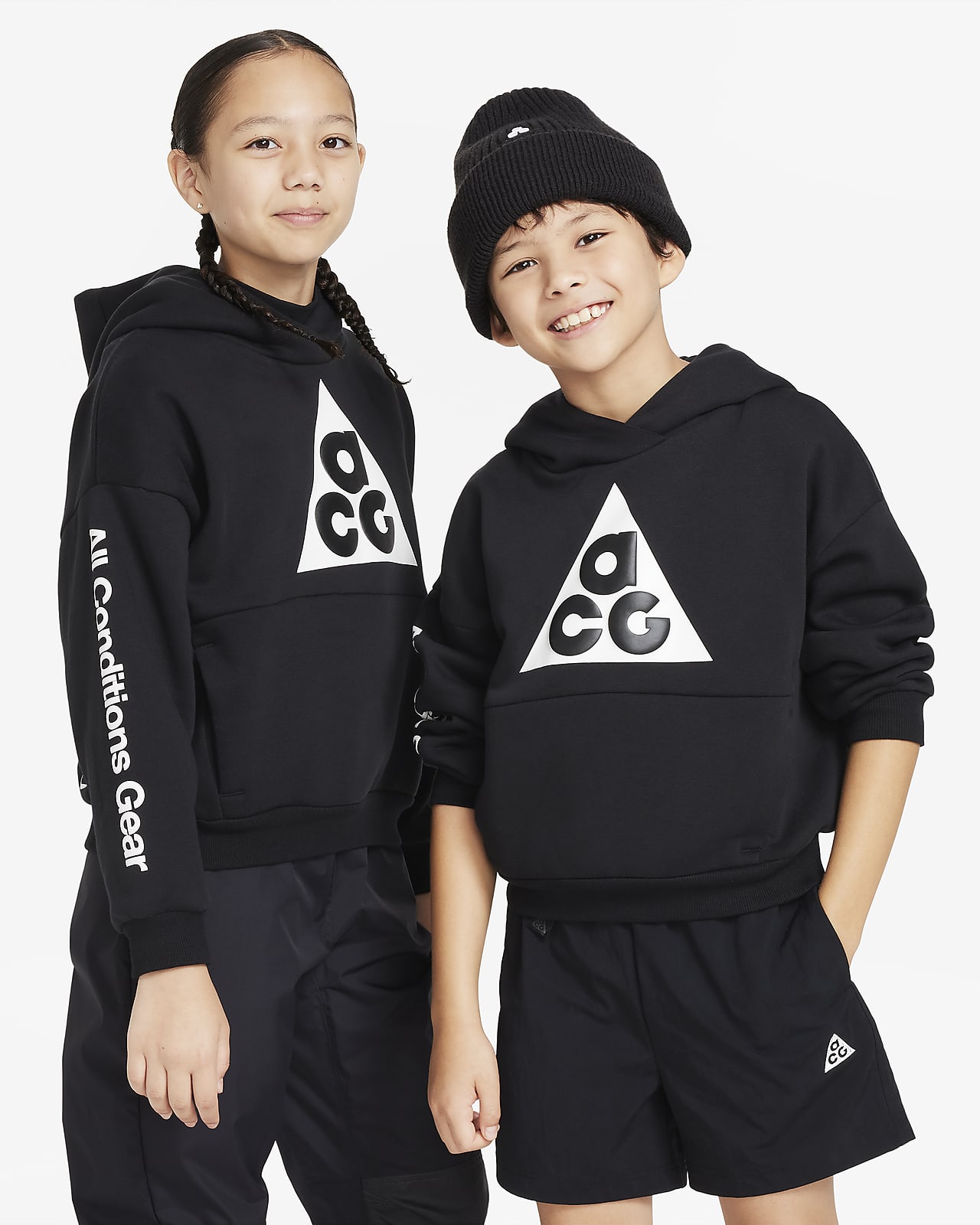Nike ACG Icon Fleece-pulloverhættetrøje til større børn