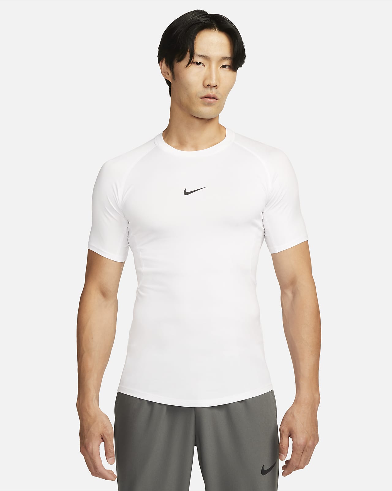 Tætsiddende Nike Pro Dri-FIT-fitnessoverdel med korte ærmer til mænd