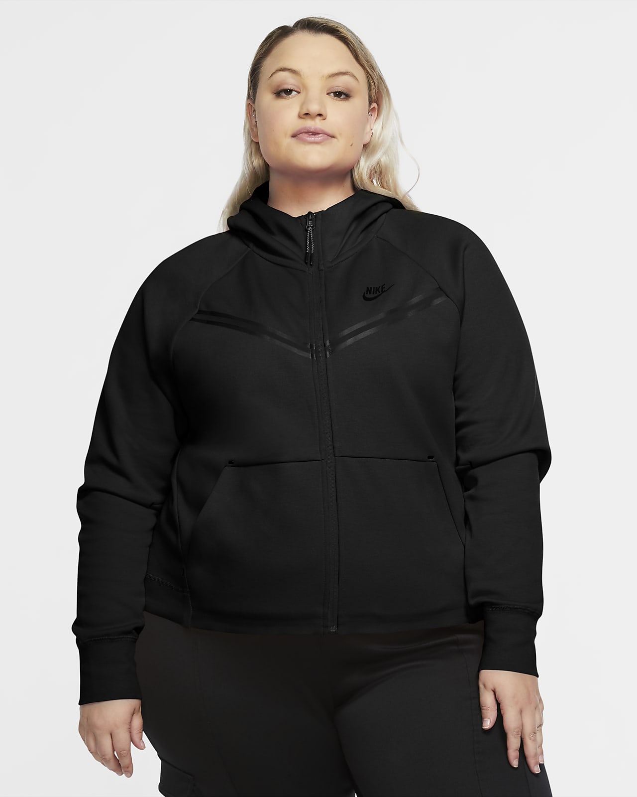 Nike Sportswear Tech Fleece Windrunner Sudadera con capucha con cremallera completa (talla grande) - Mujer