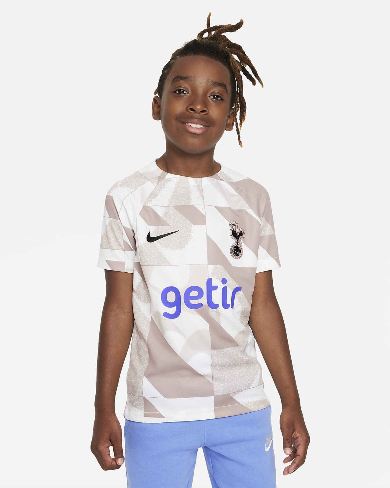 Tottenham Hotspur Academy Pro Third Big Kids' Nike Dri-FIT Soccer Short-Sleeve Top