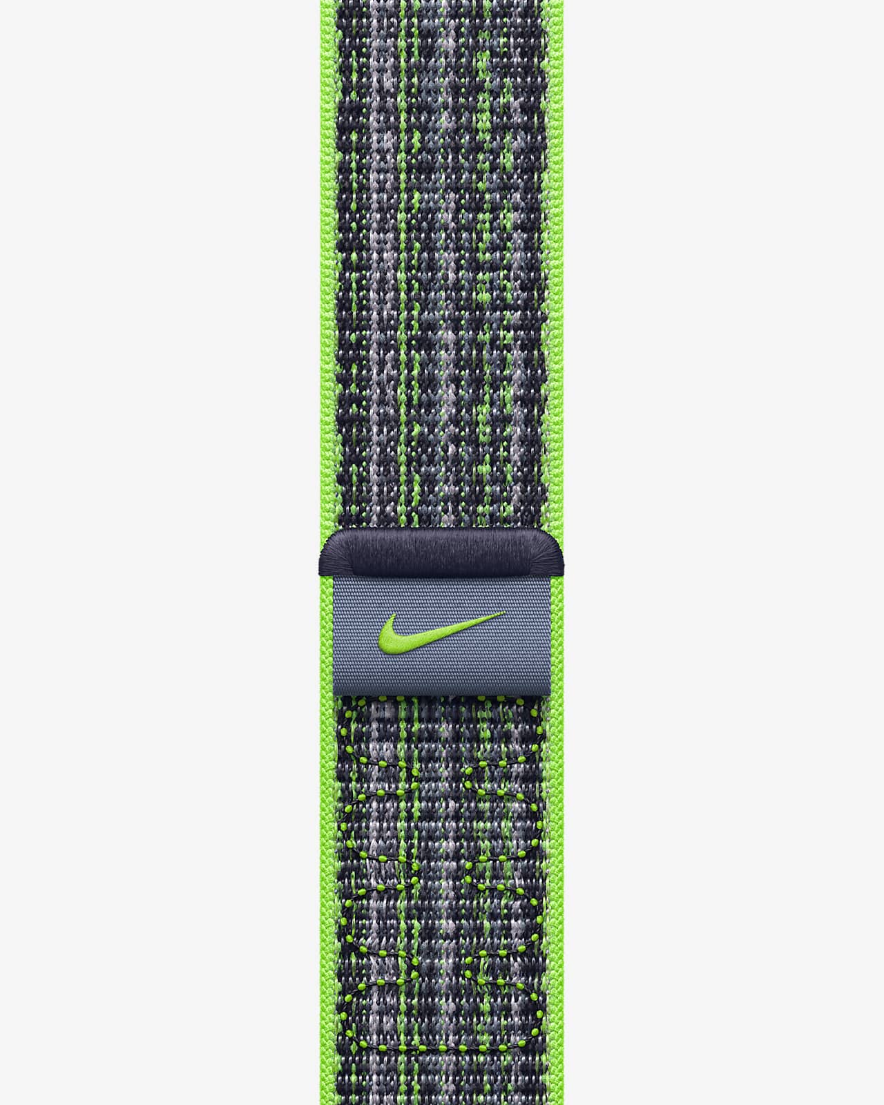 Correa loop deportiva Nike Verde brillante/azul de 45 mm