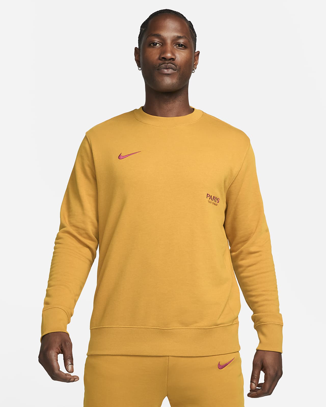 Paris Saint-Germain Club Nike Fußball-Sweatshirt aus French-Terry mit Rundhalsausschnitt für Herren