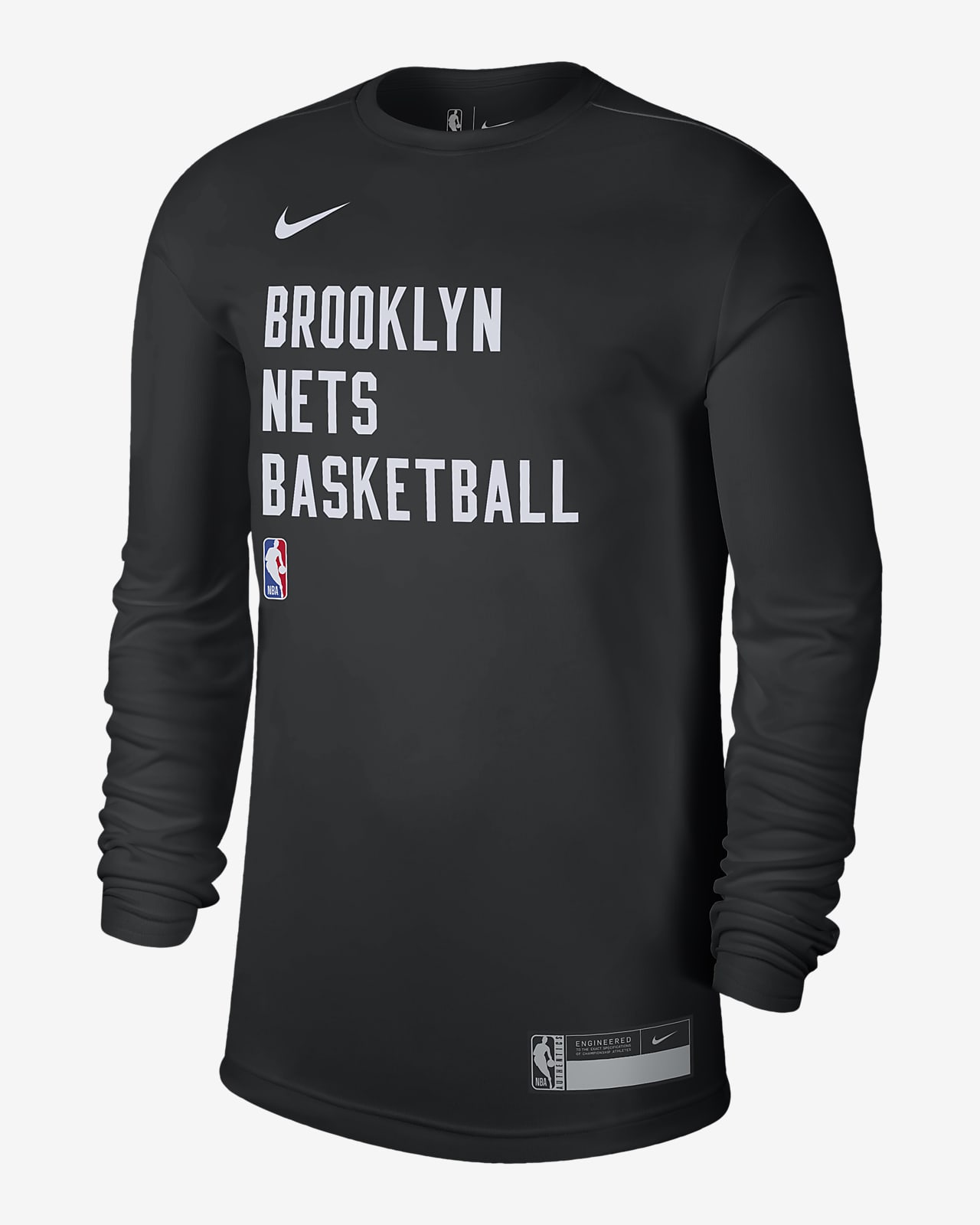 Brooklyn Nets Practice Men's Nike DriFIT NBA LongSleeve TShirt. Nike IE