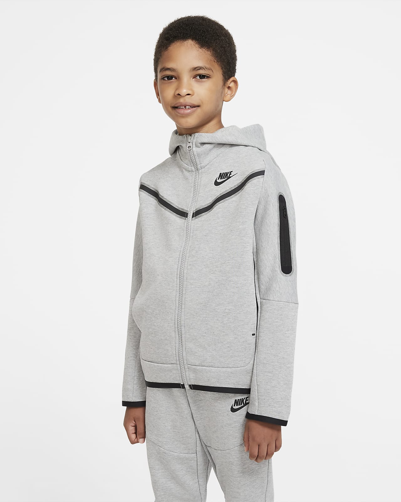 Nike Sportswear Tech Fleece Hoodie mit durchgehendem Reißverschluss für ältere Kinder (Jungen)
