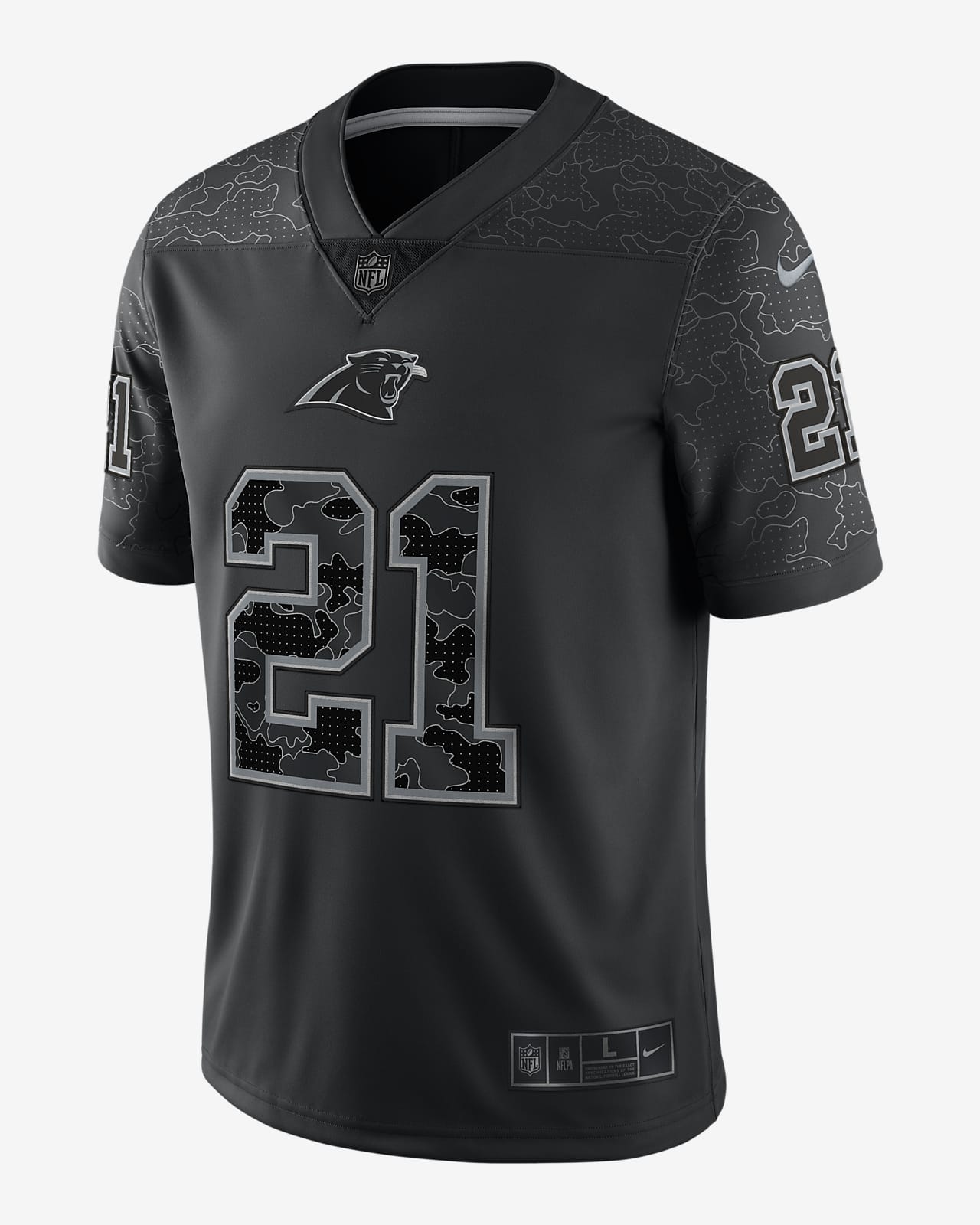NFL Carolina Panthers RFLCTV (Jeremy Chinn) Men's Fashion Football Jersey