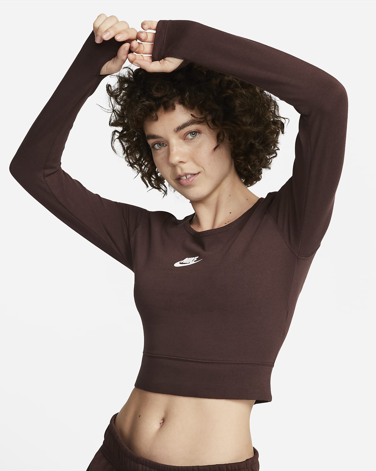 Nike Sportswear verkürztes Langarm-Tanzoberteil für Damen