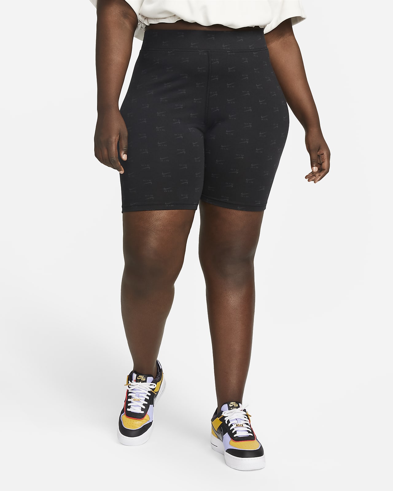 Nike Air Pantalones cortos de ciclismo de talle alto (Talla grande) - Mujer