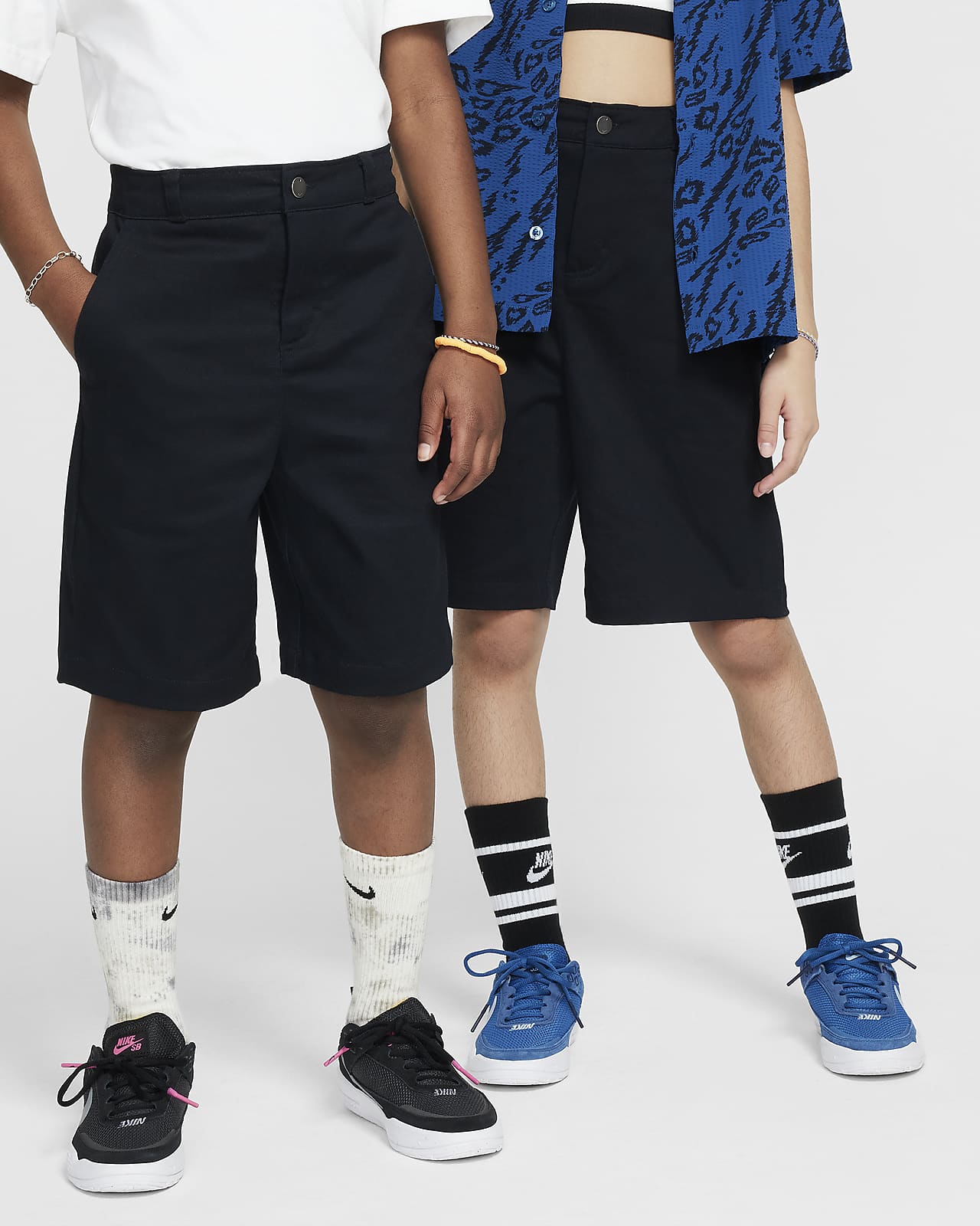 กางเกงสเก็ตบอร์ดขาสั้นชิโน่เด็กโต Nike SB