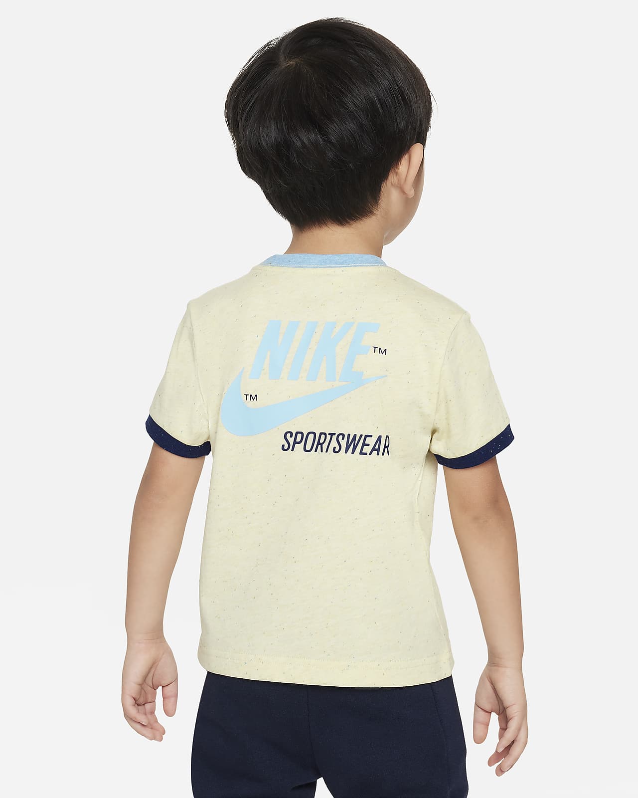 Playera ringer con gráfico infantil Nike Sportswear
