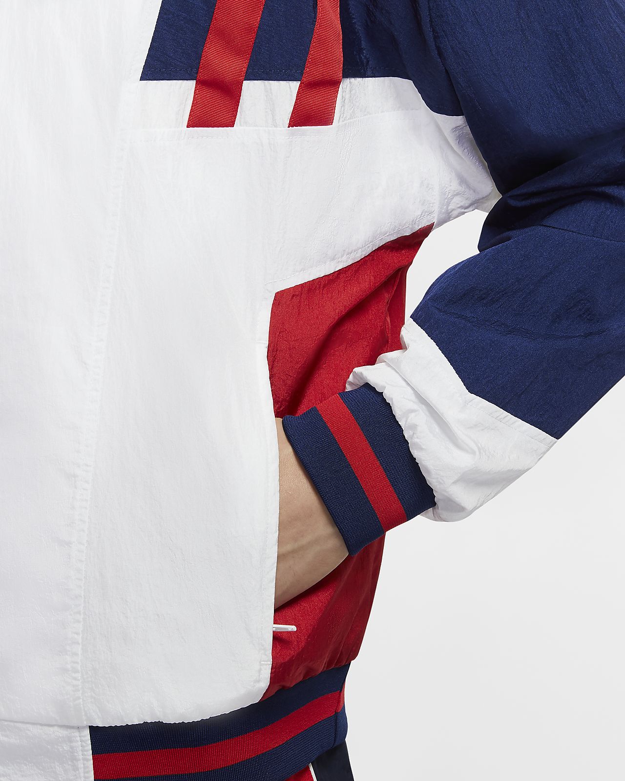 nike jacket red and white