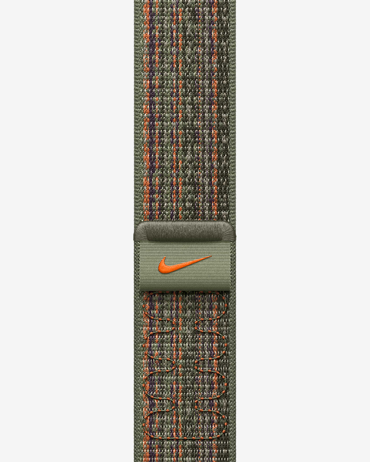 Opaska sportowa Nike w kolorze Sequoia/pomarańczowym do koperty 45 mm