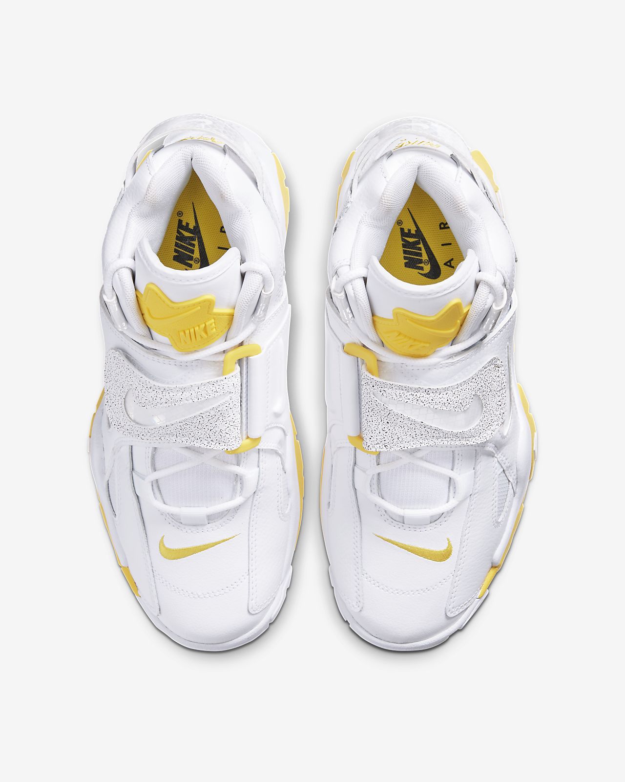 nike air barrage mid yellow and white
