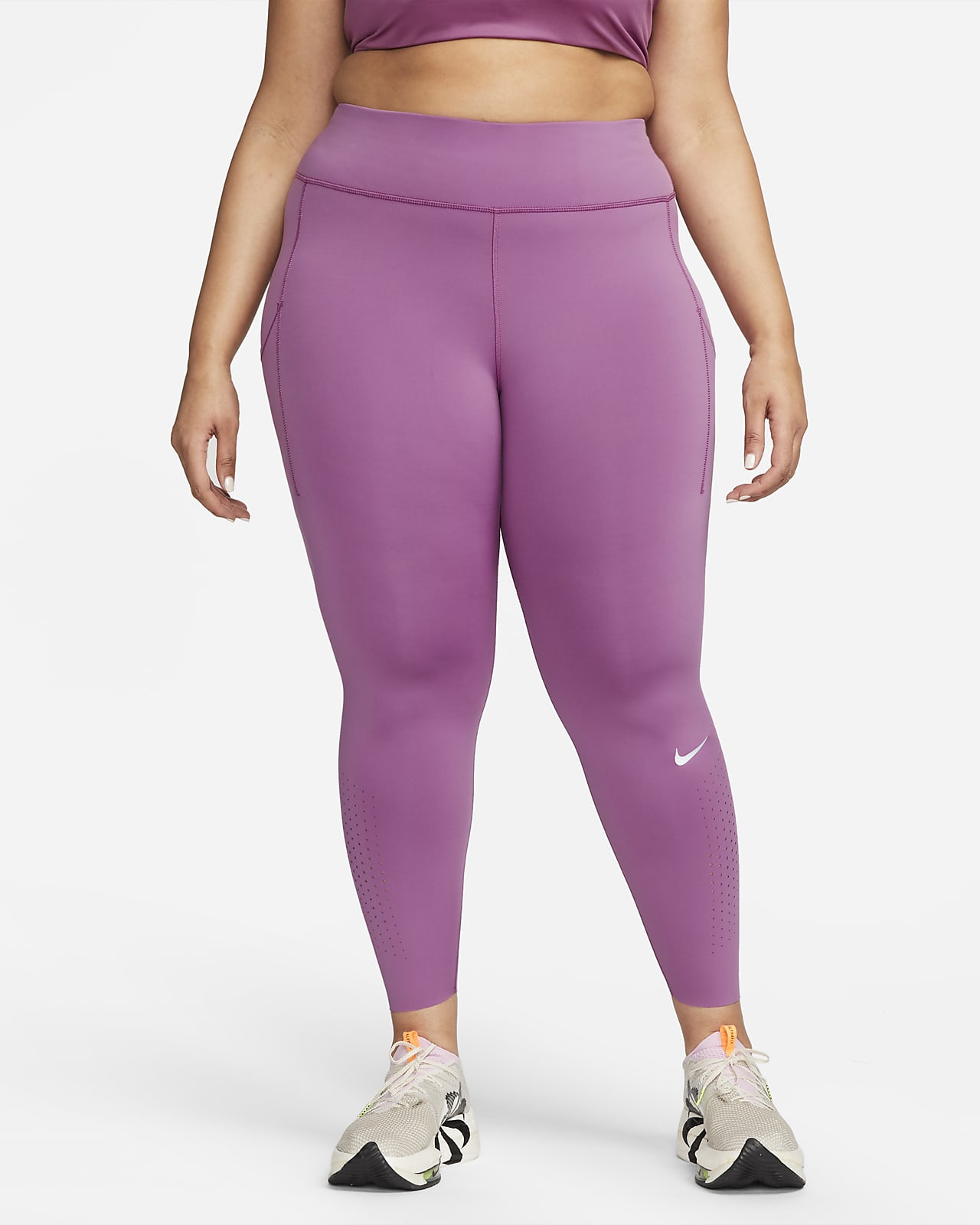 Leggings de running con bolsillo de tiro medio para mujer Nike Epic Luxe (talla grande)