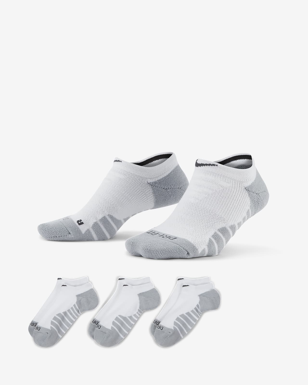 Calcetines de entrenamiento invisibles para mujer Nike Everyday Max Cushioned (3 pares)