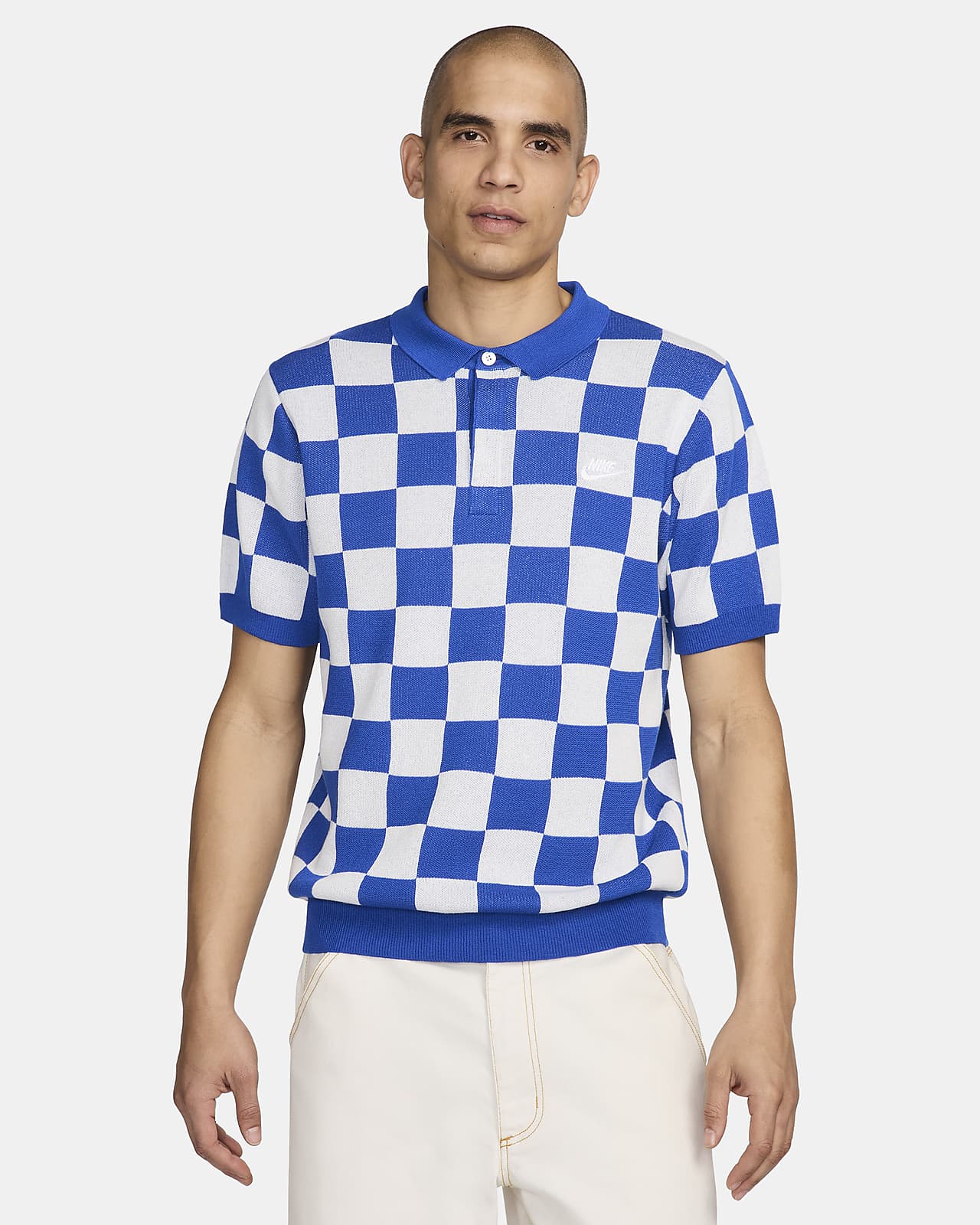 Polo Checkers para hombre Nike Sportswear Club