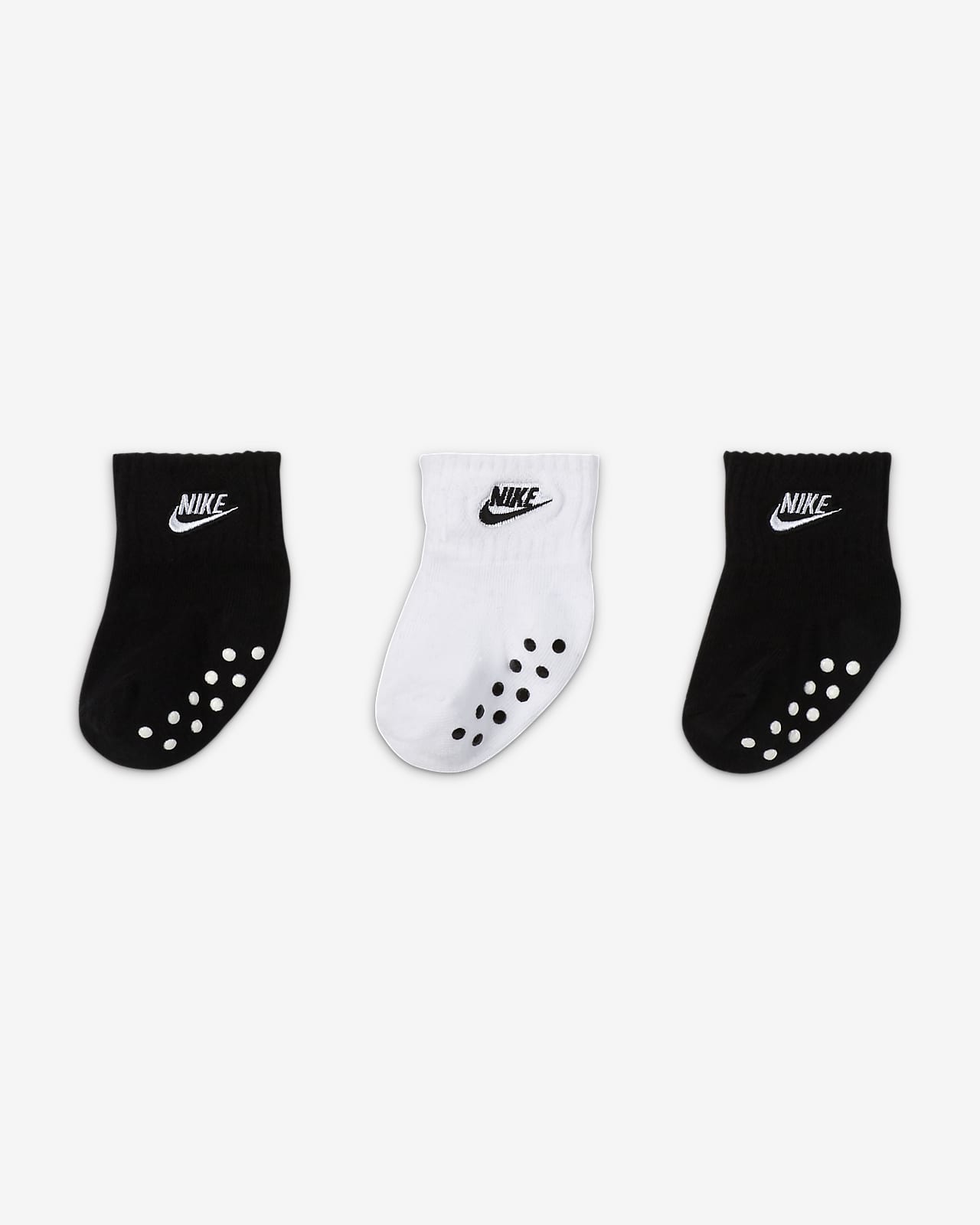 Nike Baby (6–12M) Gripper Ankle Socks (3 Pairs)