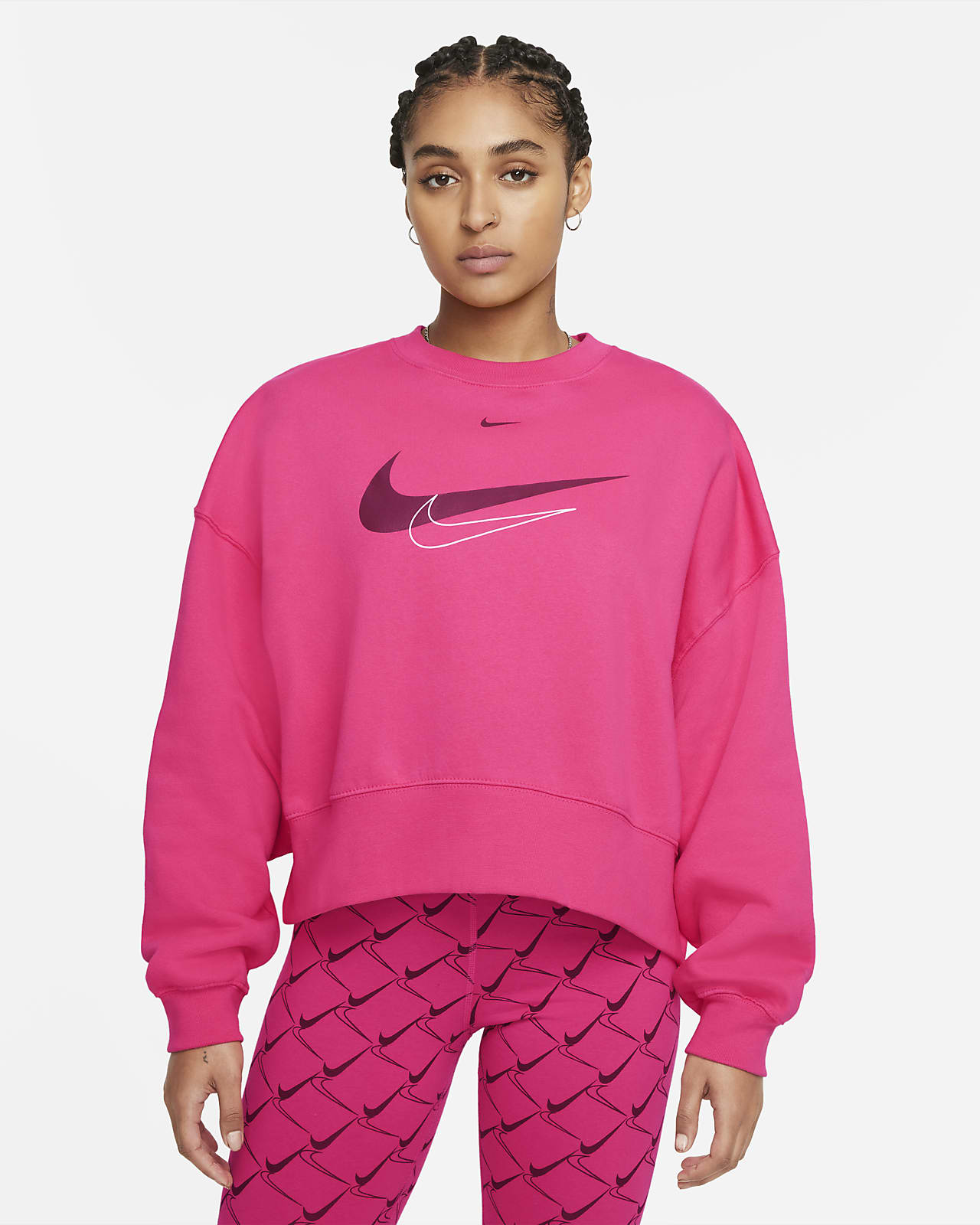 Nike Sportswear Fleece-Kurz-Sweatshirt für Damen
